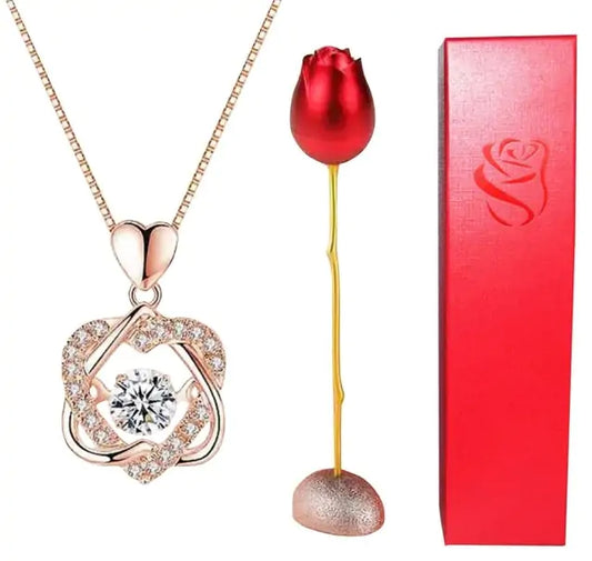 Eternal Love Necklace And Rose Holder